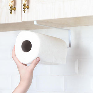 Iron Kitchen Tissue Holder Hanging Bathroom Toilet Roll Paper Holder Towel Rack Kitchen Cabinet Door Hook Holder Organizer