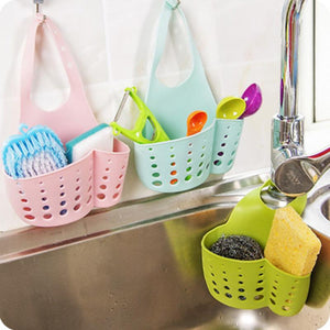Kitchen Sponge Drain Holder PVC Plastic Sponge Storage Rack Basket Wash Cloth Bathroom Soap Shelf Organizer