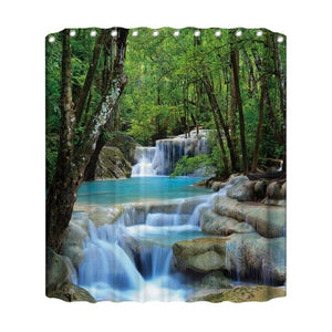 Printed Polyester Waterproof Shower Curtain for Toilet Bathroom Bath Screen Mildew Proof Bath Curtains Bathroom Products