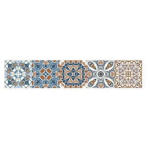 Vintage Moroccan Style Tiles Stickers PVC Waterproof Self adhesive Wall Stickers Furniture Bathroom DIY Removable Tile Sticker