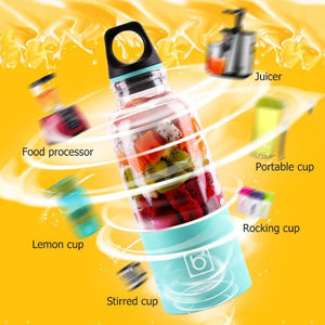 500ml Electric Juicer Cup USB Rechargeable Juicer Juice Blender Maker Shaker Orange Citrus Lemon Fruit Juicer Kitchen Tools