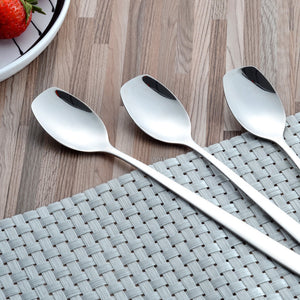 304 Stainless Steel Flat Head Ice Spoon With Long Handles