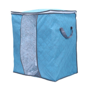 Quilt Storage Bag Portable Clothes Storage Bag Quilt Pillow Blanket Storage Bag Travel Luggage Closet Organizer