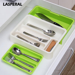 Lasperal Tableware Knife and Fork Chopsticks Spoon Storage Box Drawer Organizer Sundries Finishing Box Kitchen Storage Case
